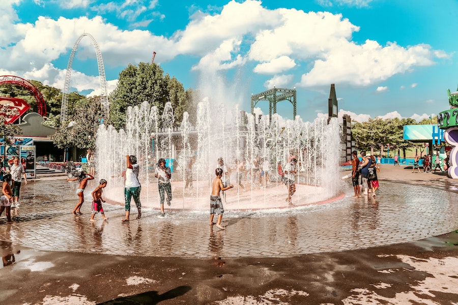 kids having fun in the water